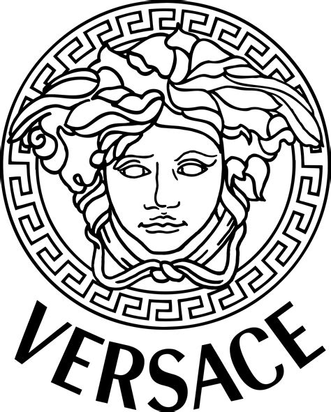 versace logo statut|versace logo black and white.